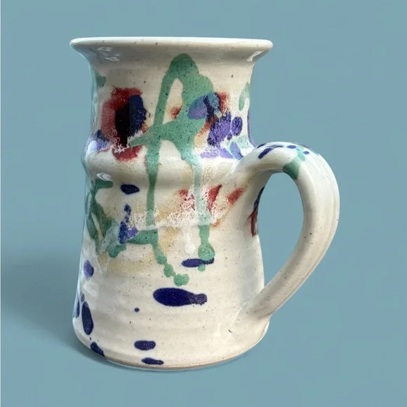 Bruce Larrabee Ceramic Large Mug Studio Pottery Hand Spun 70s - Picture 2 of 8